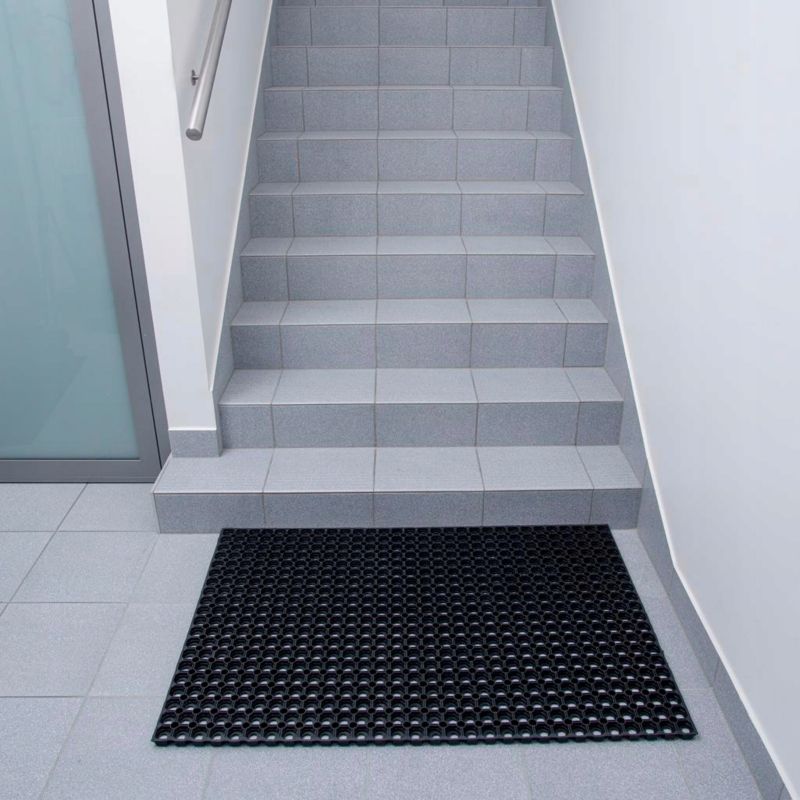 Wycieraczka ażurowa Deco4Home Compos gumowa pod drzwi 40 x 80 cm czarna 1 szt.