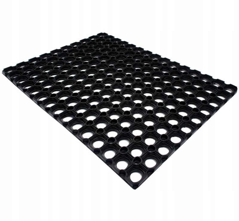 Wycieraczka ażurowa Deco4Home Compos gumowa pod drzwi 40 x 80 cm czarna 1 szt.