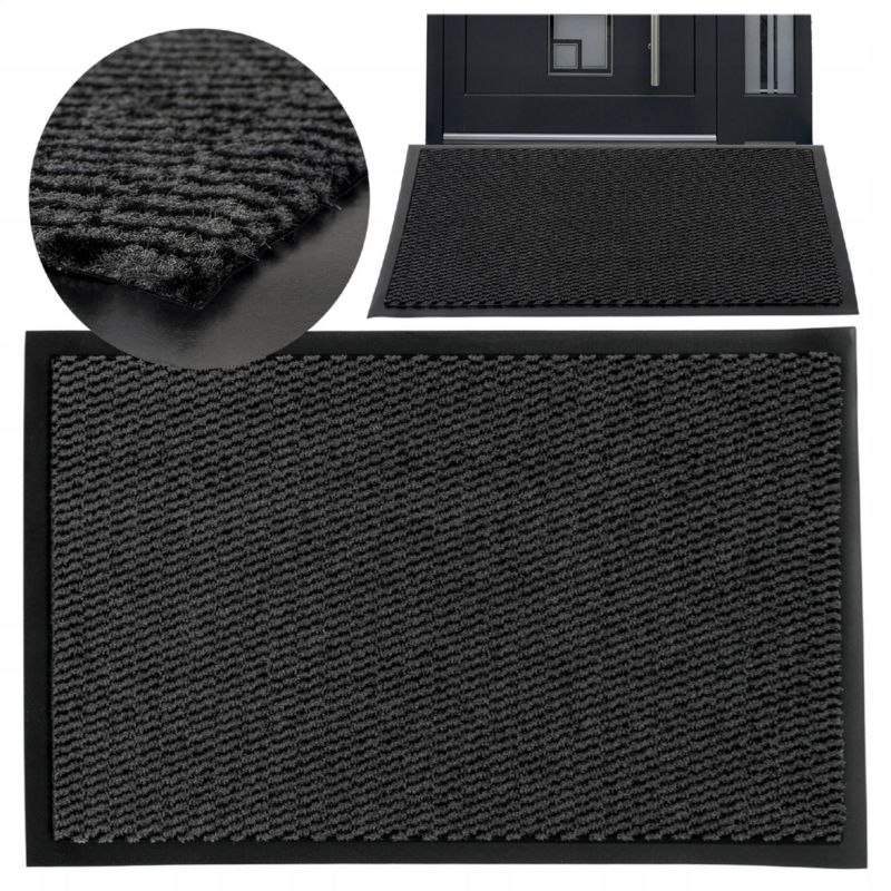 Wycieraczka Deco4Home Clin pod drzwi 80 x 120 cm antracytowa 1 szt.
