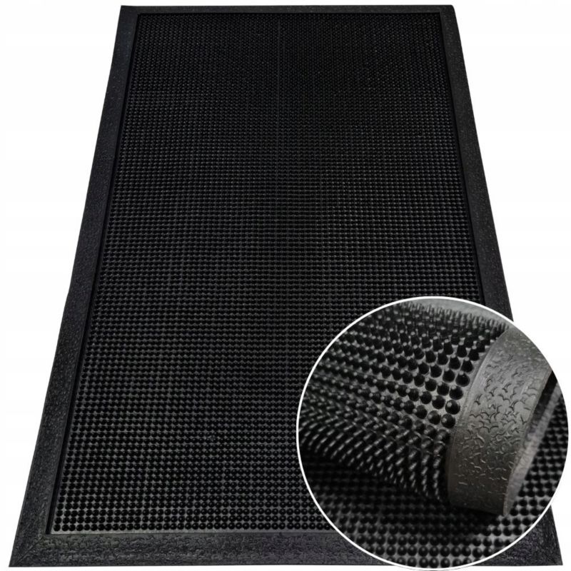 Wycieraczka gumowa Deco4Home Rubber pod drzwi 40 x 60 cm czarna 1 szt.