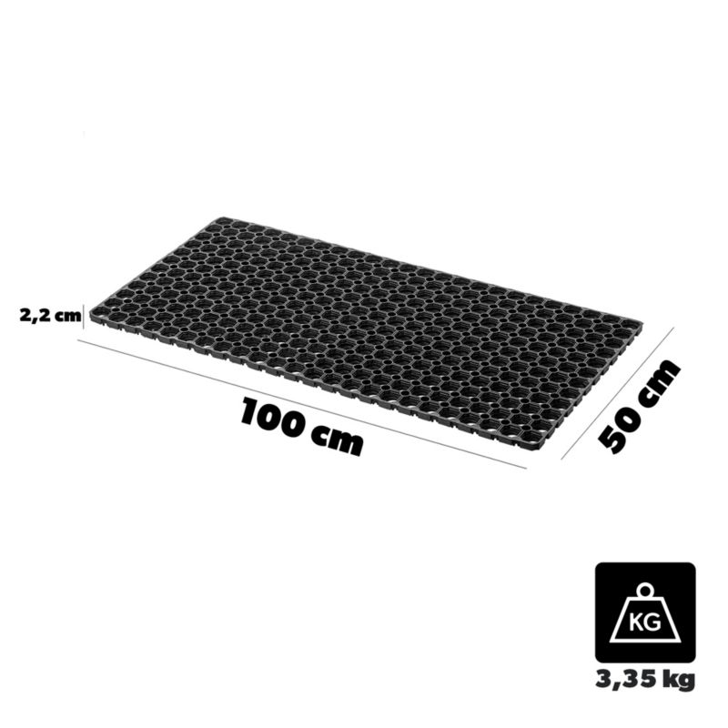 Wycieraczka KADAX Gumowa Pod Drzwi Zewnętrzna 50x100cm 1 szt.