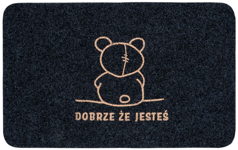 Wycieraczka Multidecor At Home 40 x 60 cm dobrze że jesteś antracyt 1 szt.