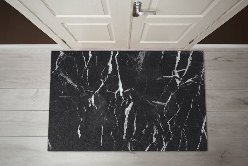 Wycieraczka wewnętrzna Tulup 150x100cm Czarny marmur Antypoślizgowa 1 szt.