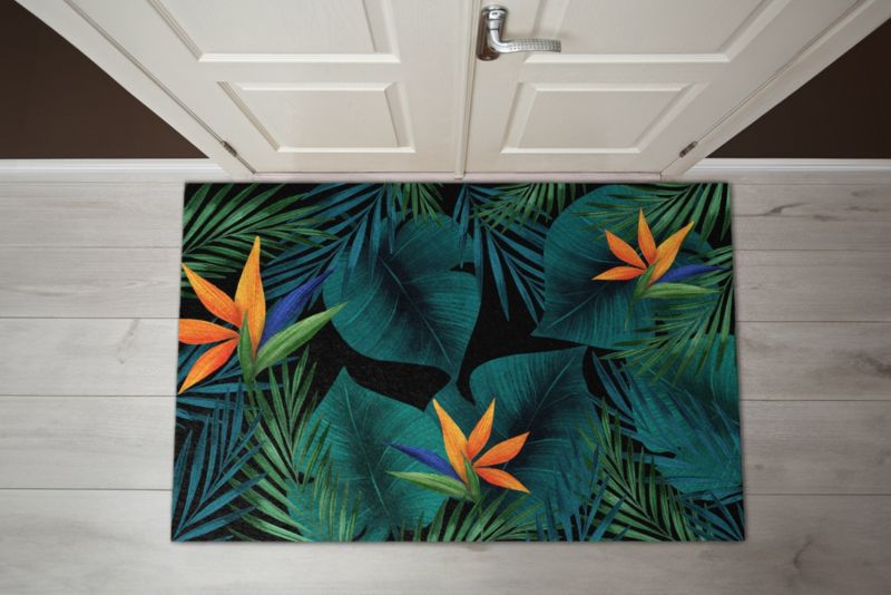 Wycieraczka wewnętrzna Tulup 150x100cm Kwiaty Strelicja Antypoślizgowa 1 szt.