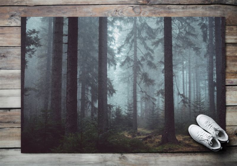 Wycieraczka wewnętrzna Tulup 150x100cm Las Mgła Antypoślizgowa 1 szt.