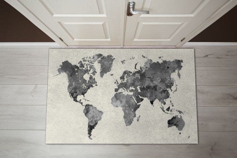 Wycieraczka wewnętrzna Tulup 150x100cm Mapa świata Antypoślizgowa 1 szt.