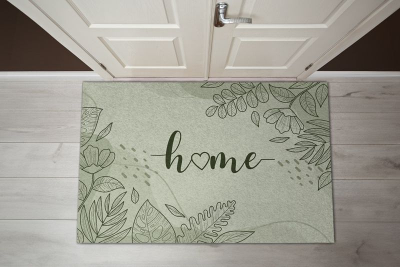 Wycieraczka wewnętrzna Tulup 150x100cm Motyw florystyczny Antypoślizgowa 1 szt.