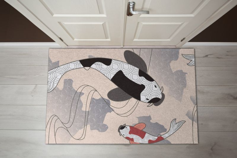 Wycieraczka wewnętrzna Tulup 150x100cm Rybki Koi Antypoślizgowa 1 szt.