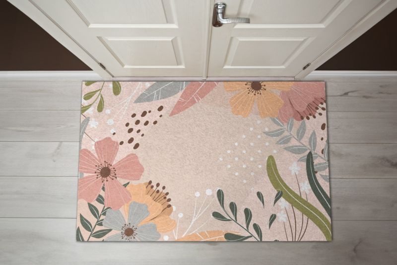 Wycieraczka wewnętrzna Tulup 150x100cm Wzór kwiatowy Antypoślizgowa 1 szt.