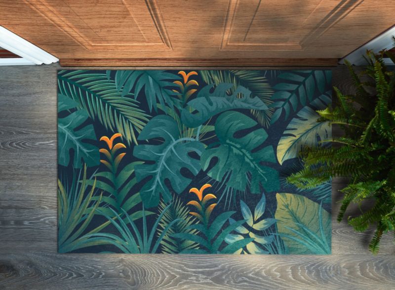 Wycieraczka wewnętrzna Tulup 60x40cm Monstera Antypoślizgowa 1 szt.