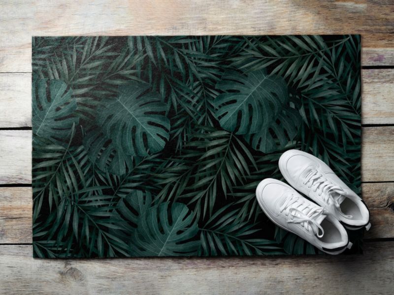 Wycieraczka wewnętrzna Tulup 60x40cm Monstera Liście Antypoślizgowa 1 szt.