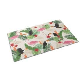 Wycieraczka wewnętrzna Tulup 60x40cm Ptaki Flamingi Antypoślizgowa 1 szt.
