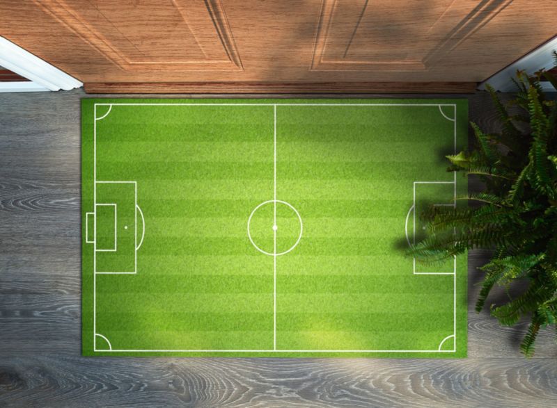 Wycieraczka wewnętrzna Tulup 90x60cm Boisko Piłkarskie Antypoślizgowa 1 szt.