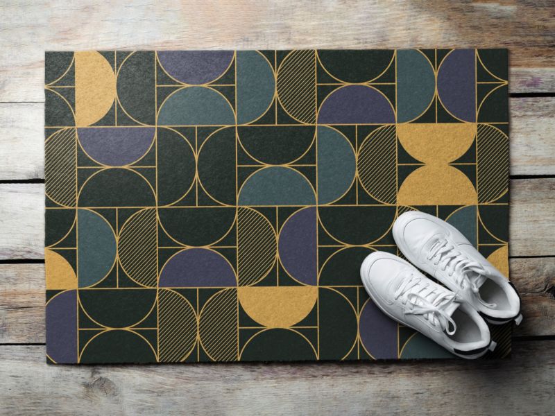 Wycieraczka wewnętrzna Tulup 90x60cm Geometryczne wzory Antypoślizgowa 1 szt.