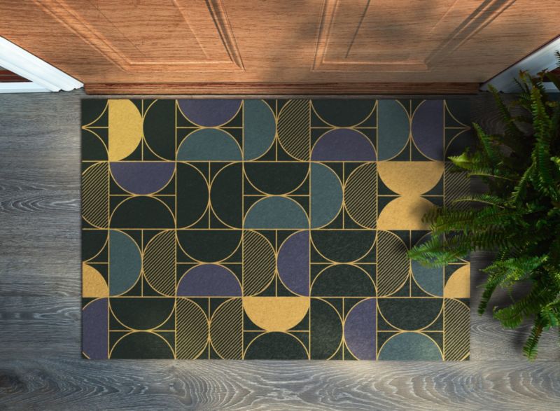 Wycieraczka wewnętrzna Tulup 90x60cm Geometryczne wzory Antypoślizgowa 1 szt.
