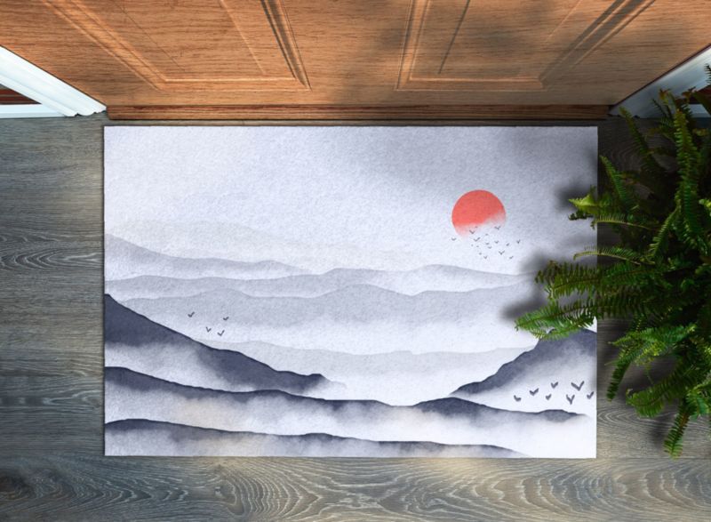 Wycieraczka wewnętrzna Tulup 90x60cm Wschód słońca Antypoślizgowa 1 szt.