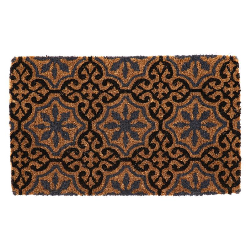 Wycieraczka z motywem portugalskim Esschert Design brązowa z włókna kokosowego 75x45 cm 1 szt.