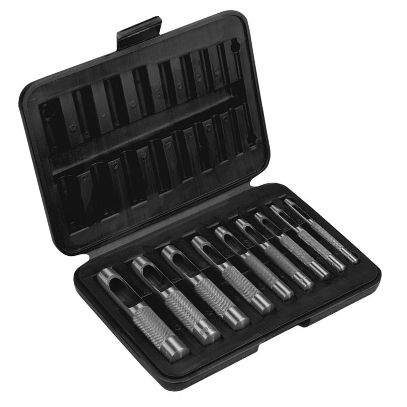 Wycinaki do otworów TOPEX zakres 3-12 mm, 9 szt. 1 kpl