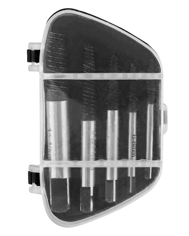 Wykrętaki do zerwanych śrub GRAPHITE 3-19 mm, zestaw 5 szt. 1 kpl
