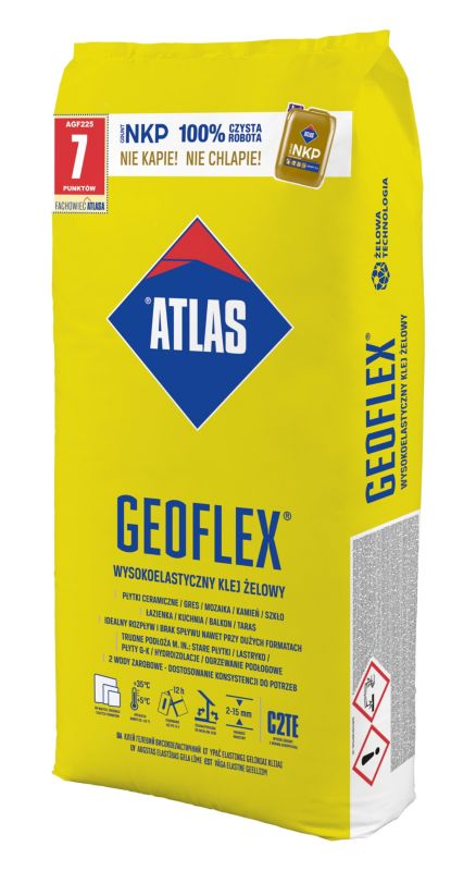 Wysokoelastyczny klej żelowy Atlas Geoflex C2TE 22,5 kg