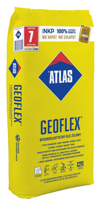 Wysokoelastyczny klej żelowy Atlas Geoflex C2TE 22,5 kg