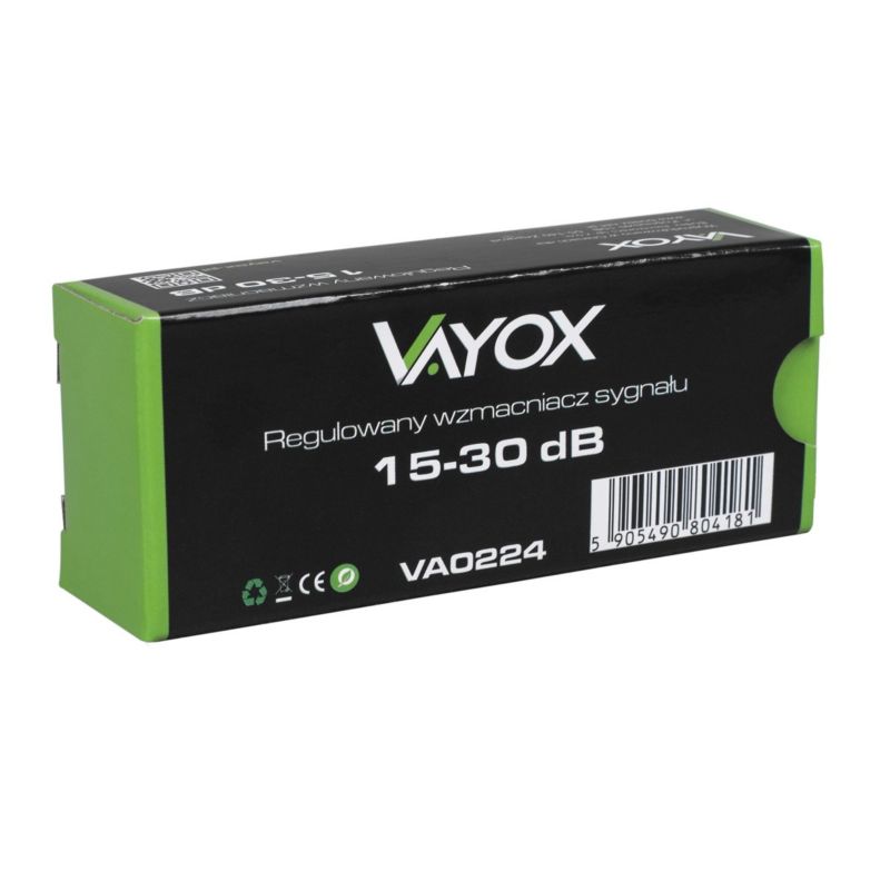 Wzmacniacz sygnału Vayox VA0224 DVB-T z regulacją 15-30db 1szt.