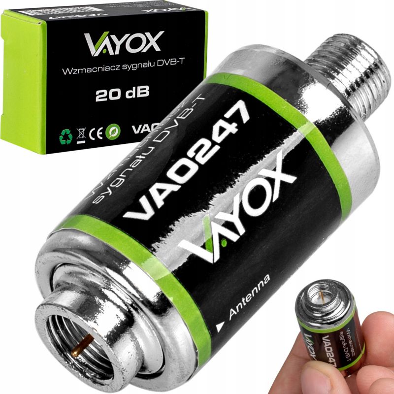 Wzmacniacz sygnału Vayox VA0247 DVB-T 20dB 1szt.