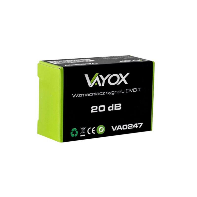 Wzmacniacz sygnału Vayox VA0247 DVB-T 20dB 1szt.