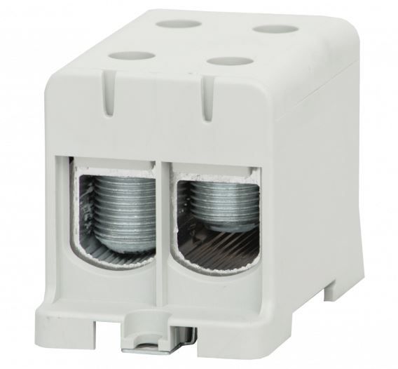 Złączka szynowa F-Elektro 2-torowa 2 x 2 x 150 mm2 Al/Cu szary F2.0301 ...