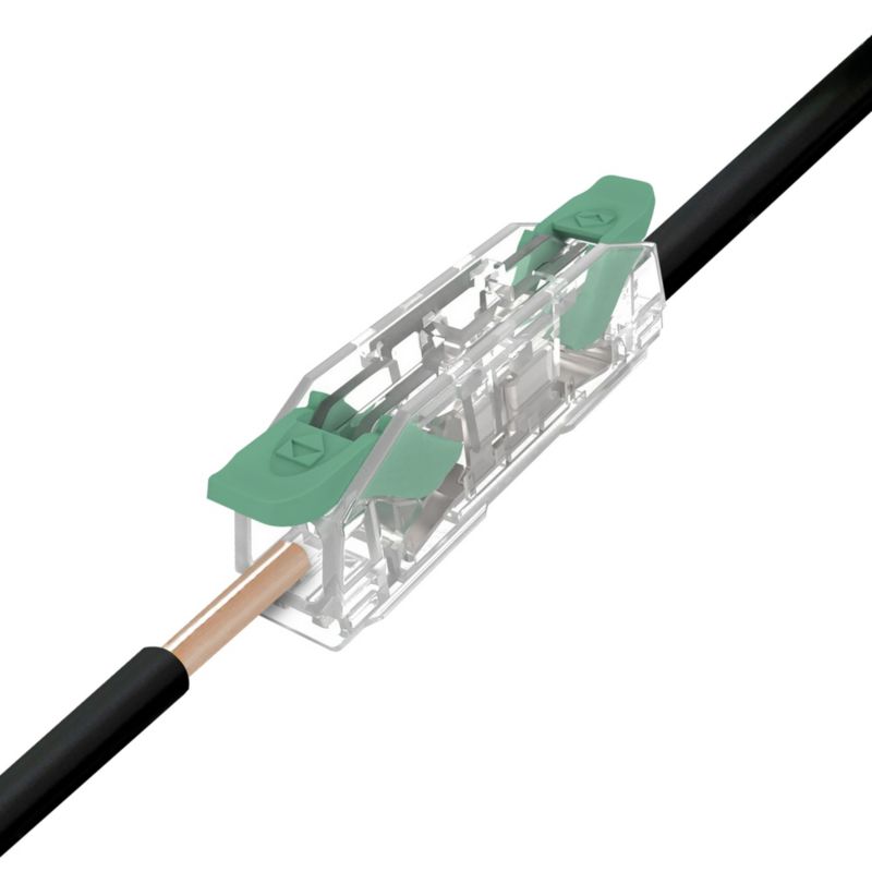 Złączka uniwersalna EDO przelotowa instalacyjna z dźwignią do wszystkich rodzajów przewodów maks. 4mm² 2-przew. EDO2411  100 szt.