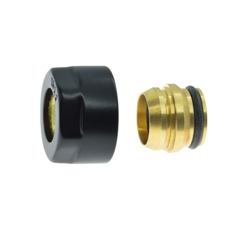 Złączka zaciskowa do rury z miedzi GW 3/4 na 15x1 mm czarny mat SCHLOSSER 1 szt.