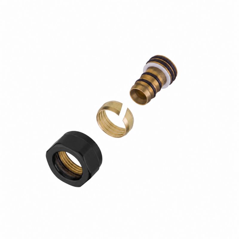 Złączka zaciskowa do rury z tworzywa sztucznego GW M22x1,5 na 16x2 mm czarny mat SCHLOSSER 1 szt.