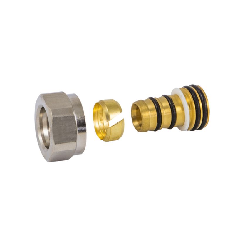 Złączka zaciskowa do rury z tworzywa sztucznego GW M22x1,5 na 16x2 mm niklowana SCHLOSSER 1 szt.