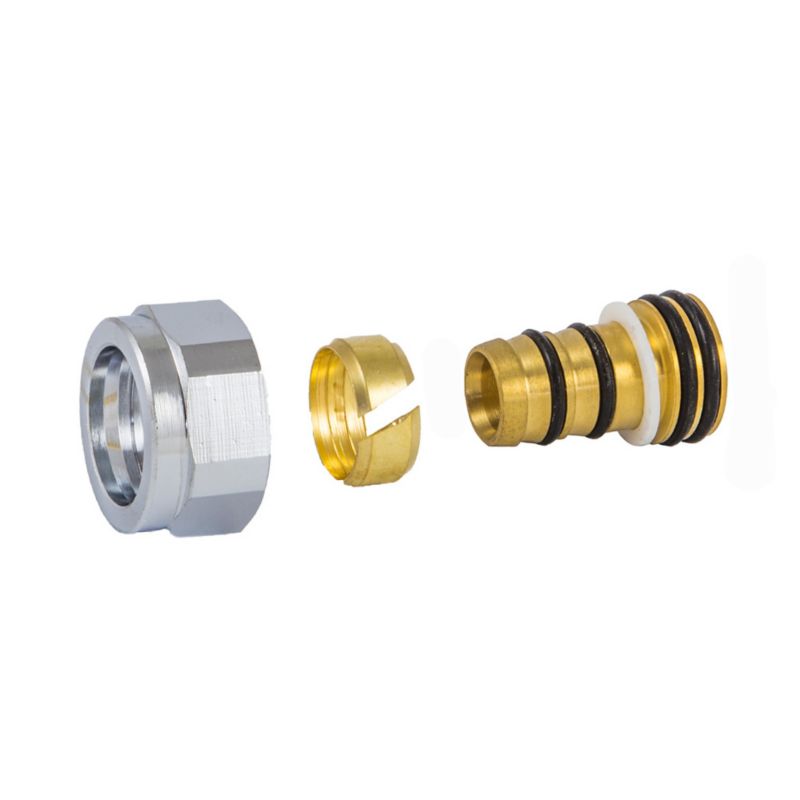 Złączka zaciskowa do rury z tworzywa sztucznego GW M22x1,5 na 17x2,75 mm chrom SCHLOSSER 1 szt.