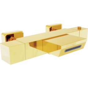 Złota bateria wannowa Mexen Cube ścienna 1 szt.