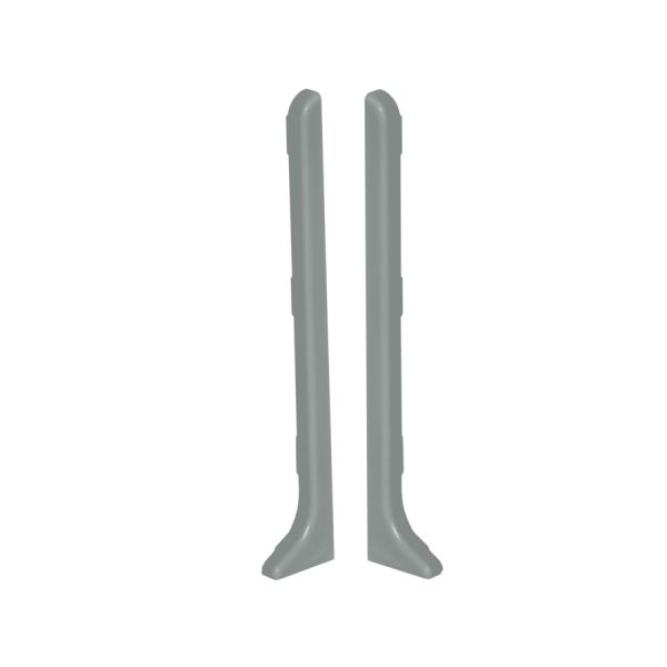 Zaślepka do listwy Cezar aluminiowej platyna elektro poler szczotkowany 10x80x0,5mm PVC 1 kpl.