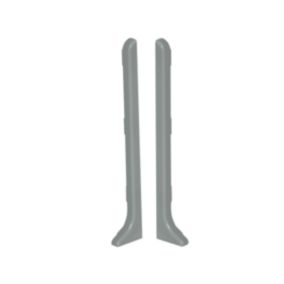 Zaślepka do listwy Cezar aluminiowej platyna elektro poler szczotkowany 10x80x0,5mm PVC 1 kpl.