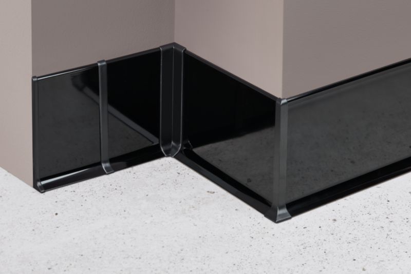 Zaślepka do listwy Cezar aluminiowej srebrny mat 10x100x0,5mm PVC 1 kpl.