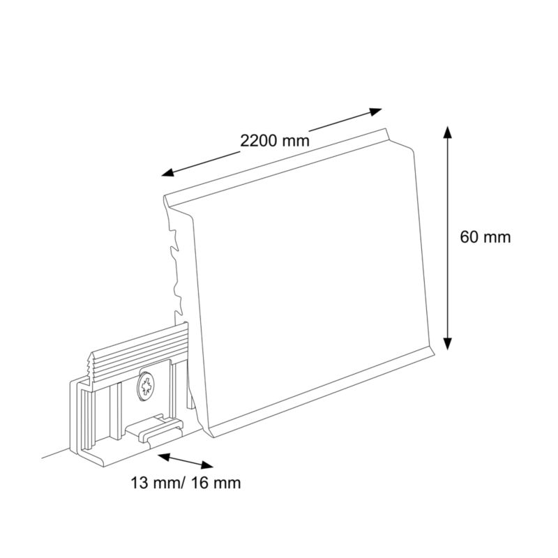 Zaślepka do listwy Cezar Masterline Kamień Korsika mat 15x60x20mm PVC 1 kpl.
