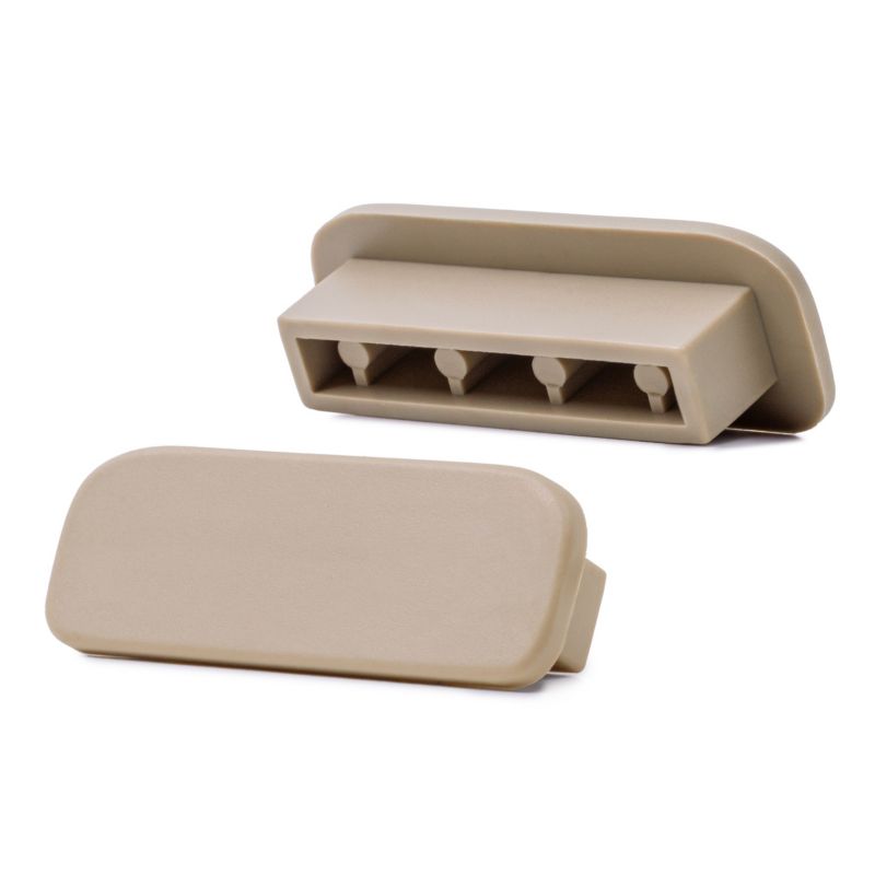 Zaślepka do poręczy PVC 40x8 mm QUEST, końcówka do poręczy schodowej PREMIUM, beż, 2 szt.