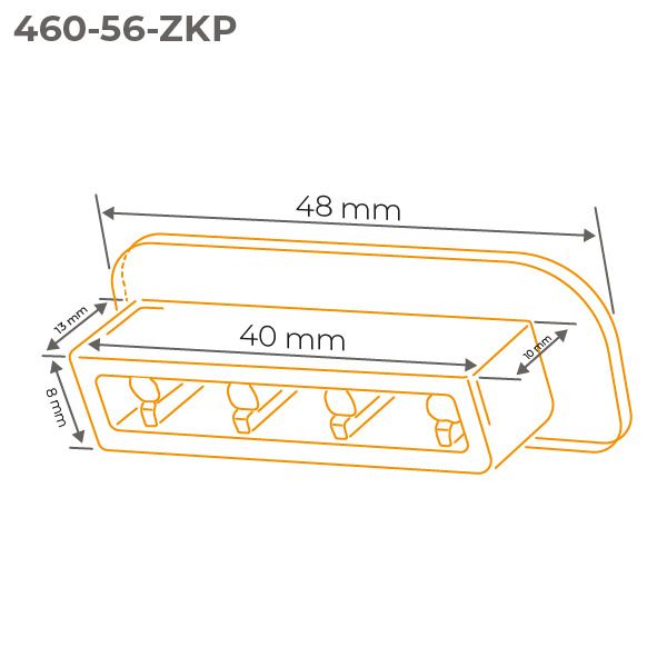 Zaślepka do poręczy PVC 40x8 mm QUEST, końcówka do poręczy schodowej PREMIUM, ceglany, 2 szt.