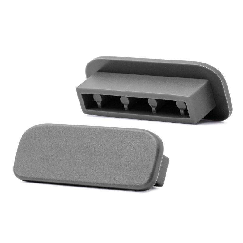 Zaślepka do poręczy PVC 40x8 mm QUEST, końcówka do poręczy schodowej PREMIUM, ciemnoszary, 2 szt.