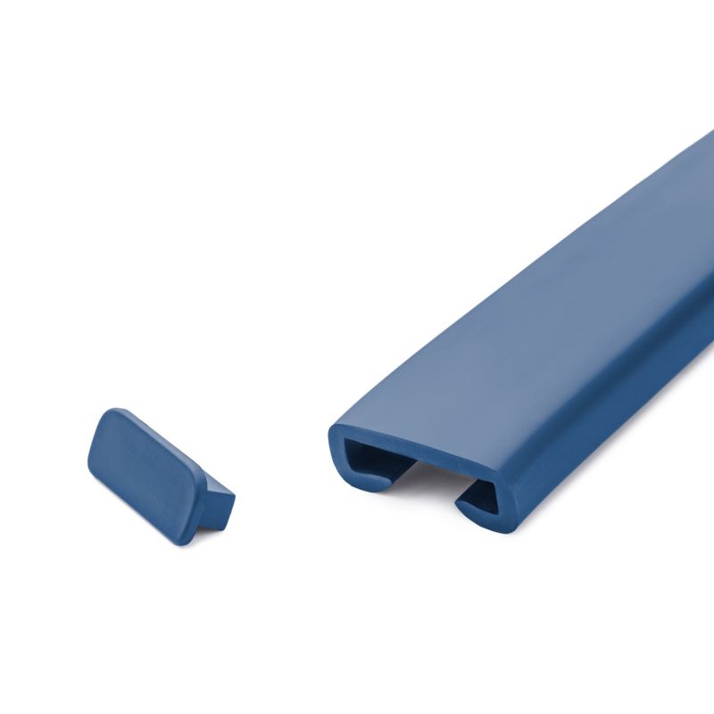 Zaślepka do poręczy PVC 40x8 mm QUEST, końcówka do poręczy schodowej PREMIUM, granat, 2 szt.