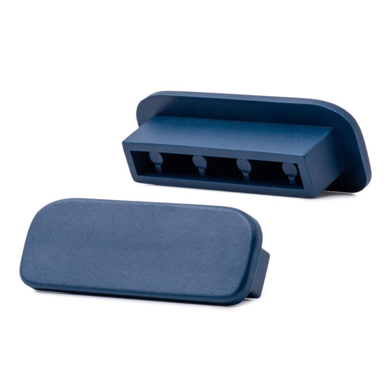 Zaślepka do poręczy PVC 40x8 mm QUEST, końcówka do poręczy schodowej PREMIUM, granat, 2 szt.