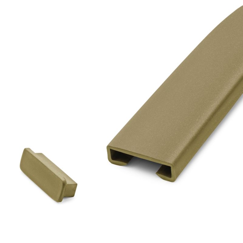 Zaślepka do poręczy PVC 40x8 mm QUEST, końcówka do poręczy schodowej STANDARD, mosiężna, 2 szt.