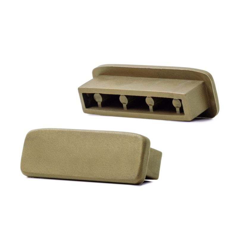 Zaślepka do poręczy PVC 40x8 mm QUEST, końcówka do poręczy schodowej STANDARD, mosiężna, 2 szt.