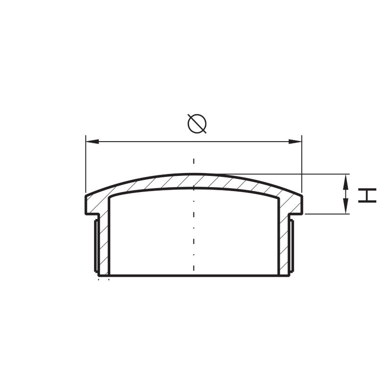 Zaślepka wypukła AVIS dla poręczy balustrady fi42,4 x 2,0 mm, stal nierdzewna, szlifowana 1 szt.