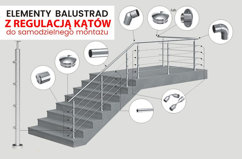 Zaślepka wypukła AVIS dla poręczy balustrady fi42,4 x 2,0 mm, stal nierdzewna, szlifowana 1 szt.