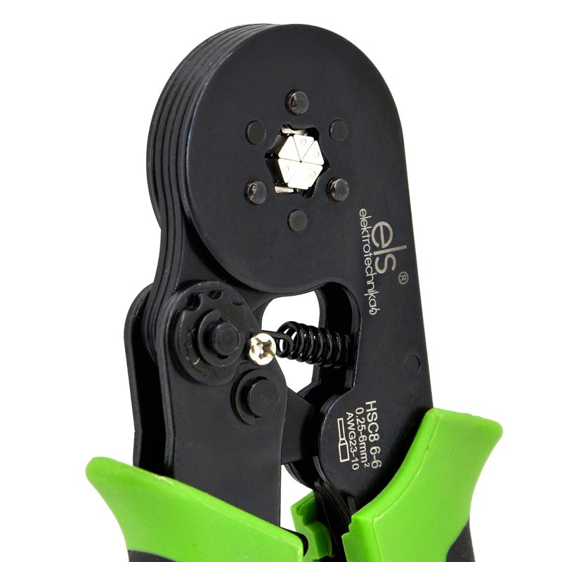 Zaciskarka ELS Elektrotechnika ENA.42835, praska automatyczna do tulejek kablowych 0,25-6 mm2, zacisk HEX, 1 szt.