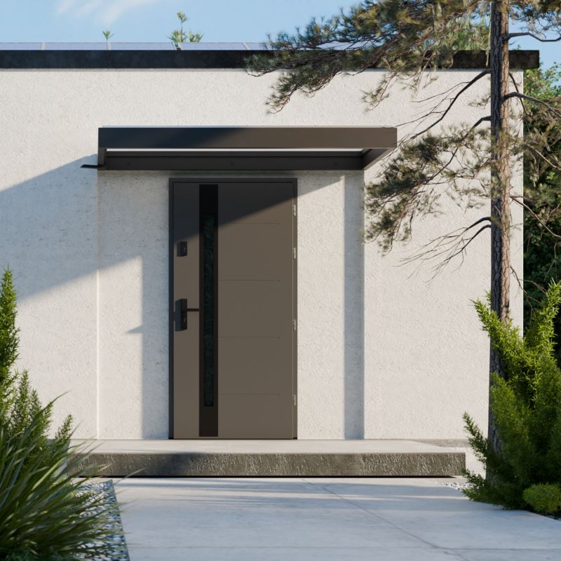 Zadaszenie Lumia Vario plexi daszek nad drzwi z aluminiową ramą RAL 7016 2100 x 900 mm
